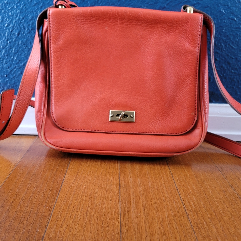 Fossil orange crossbody purse